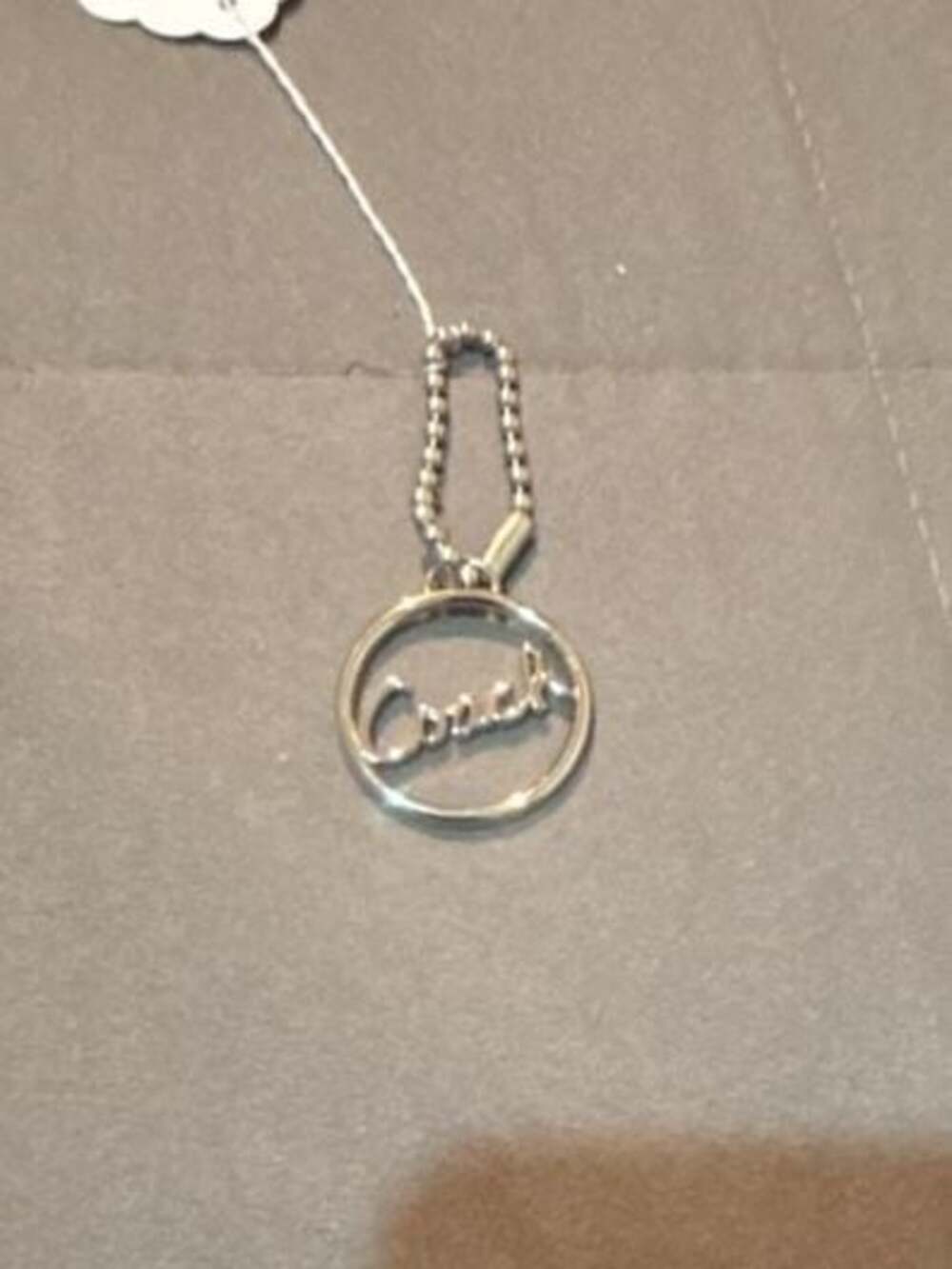 Coach Round Silver Color Metal Hang Tag Purse Bag Charm Y2K